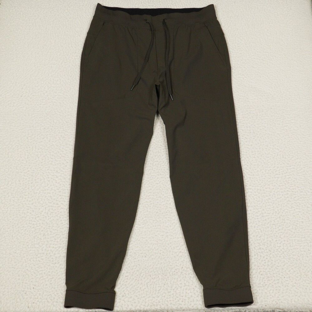 Lululemon ABC Warpstreme Jogger Regular Mens XL Green 32"Inseam Cuff M5A31T